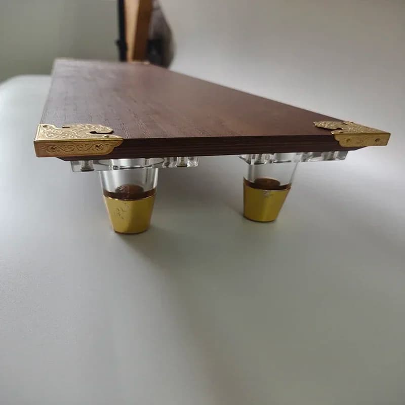 Support for wooden table monitors Acrylic cone legs Brass hardware raised screen for Apple iMac/Monitor table
