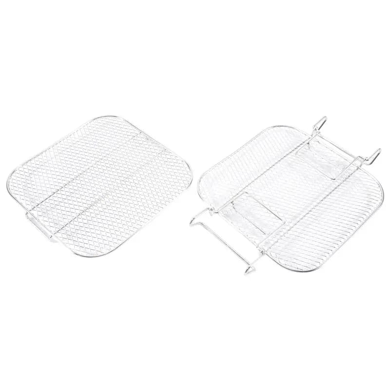 Removable 2-Layers Air Fryer Grilling Rack Air Fryer Stainless Steel Grilling Rack For 4.2-5.8QT Air Fryer Kitchen Oven Steamer
