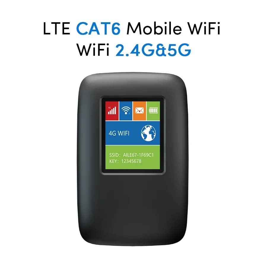 4G LTE CAT6 Scheda SIM portatile Wifi Hotspot WiFi 2.4g e 5g AX600 Router WiFi mobile Plug&Play con batteria da 3000 mAh