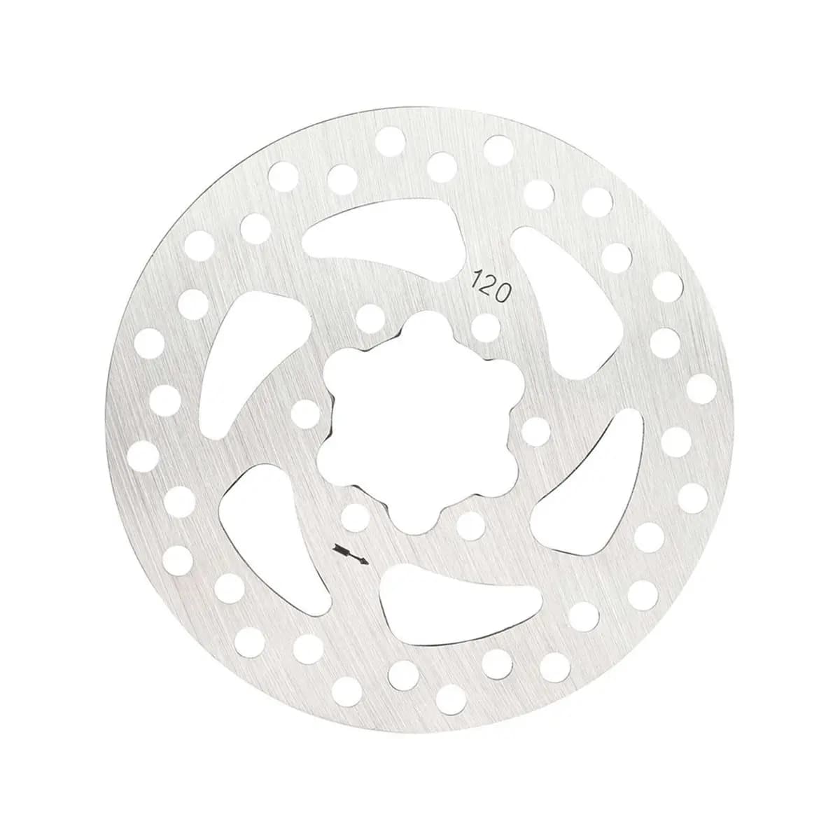(X07A) Disco Freno da 120mm per Monopattino Elettrico Ninebot MAX G3/ZT3/ZT3 Pro, Resistente all'Usura, 6 Fori, Parte in Acciaio Inossidabile