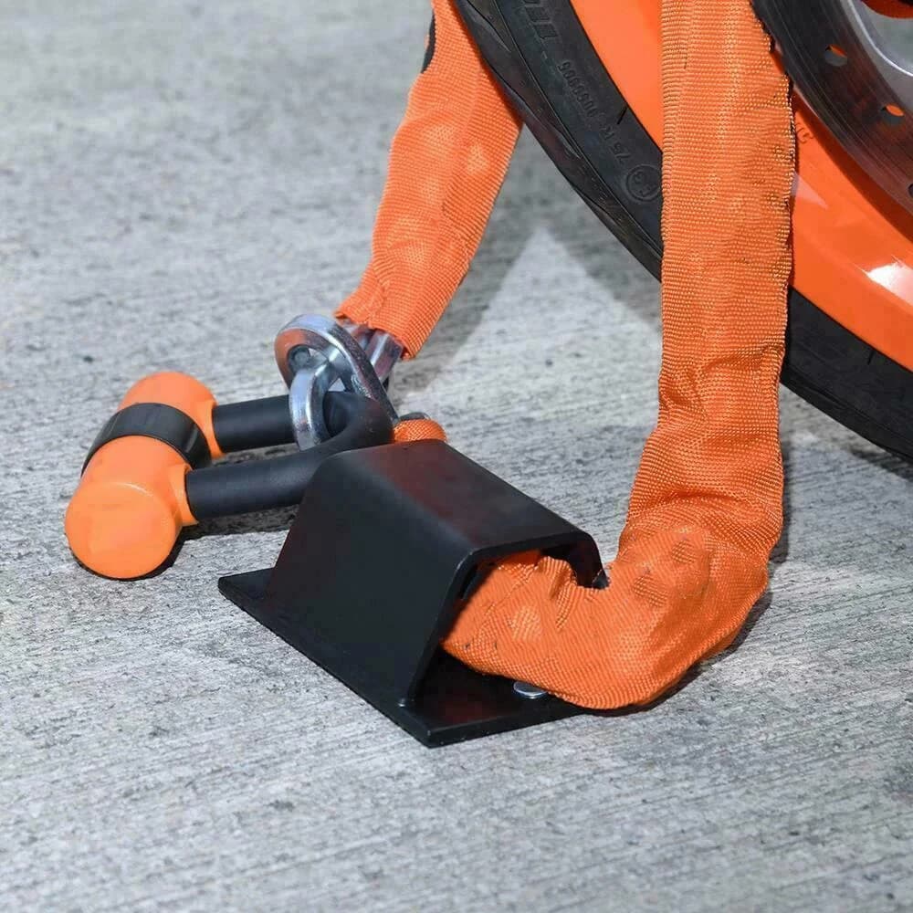 1 set di punti di ancoraggio antifurto a parete per sistema di ancoraggio a terra per moto, punti di fissaggio per blocco catena di ancoraggi a terra antifurto