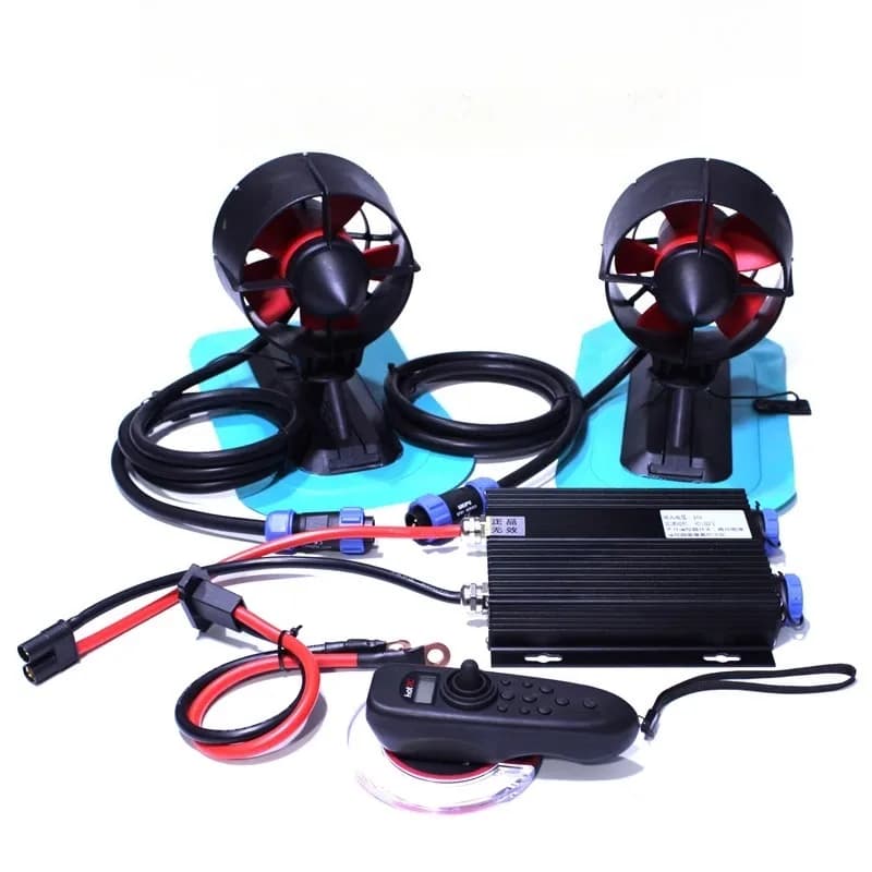 Propulsore subacqueo T110 12-30 V Kit singoli/doppi con telecomando per paddle board, kayak e canoa - ESC impermeabile, supporto a sgancio rapido