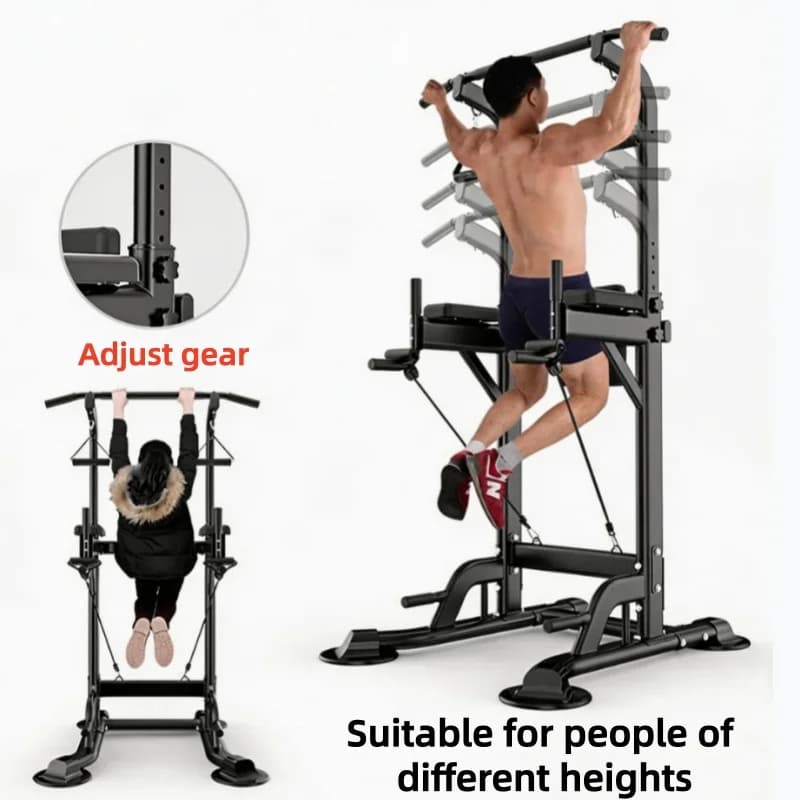 Adjustable Height Fitness Pull Up Parallel Bar Stand Multifunctional Home Gym Pull Up Strength Training Equipment