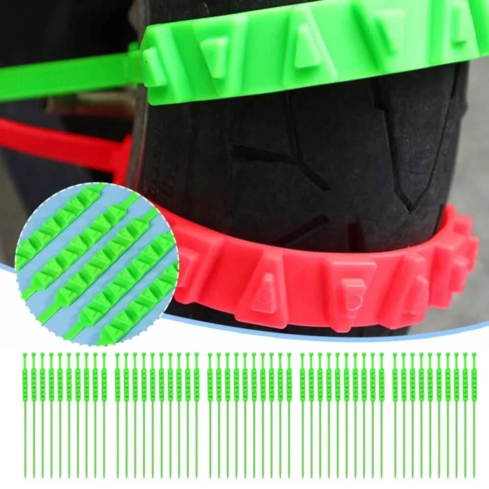 Catene Antiscivolo per Moto, Accessori di Emergenza per Pneumatici Invernali, Catene da Neve per Ruote di Motociclette