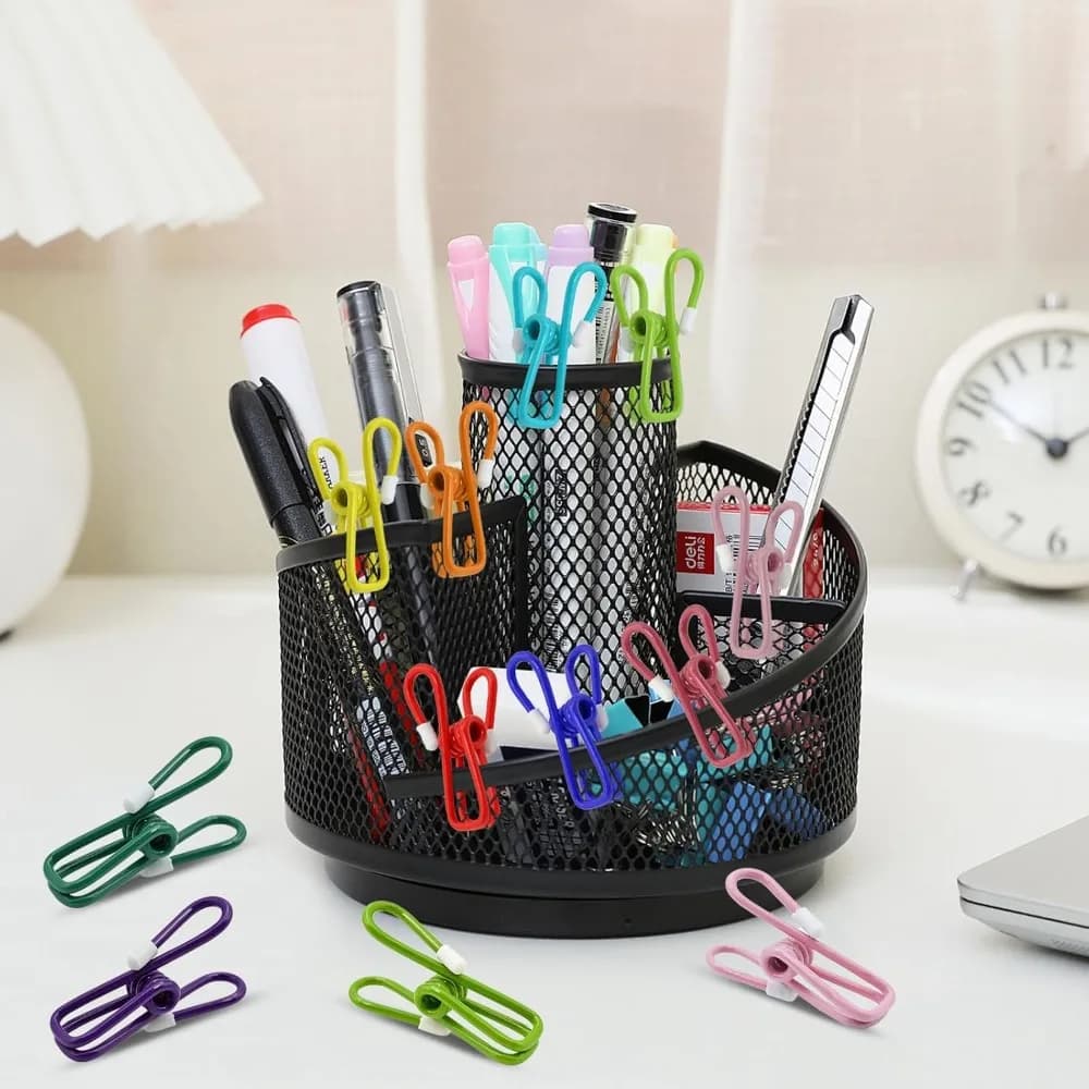 2.2 Inch 55mm Stainless Steel Bag Clips 20 Pack Food Storage Chip Clips Kitchen Snack Sealer Laundry Clothes Pins for Hanging Drying