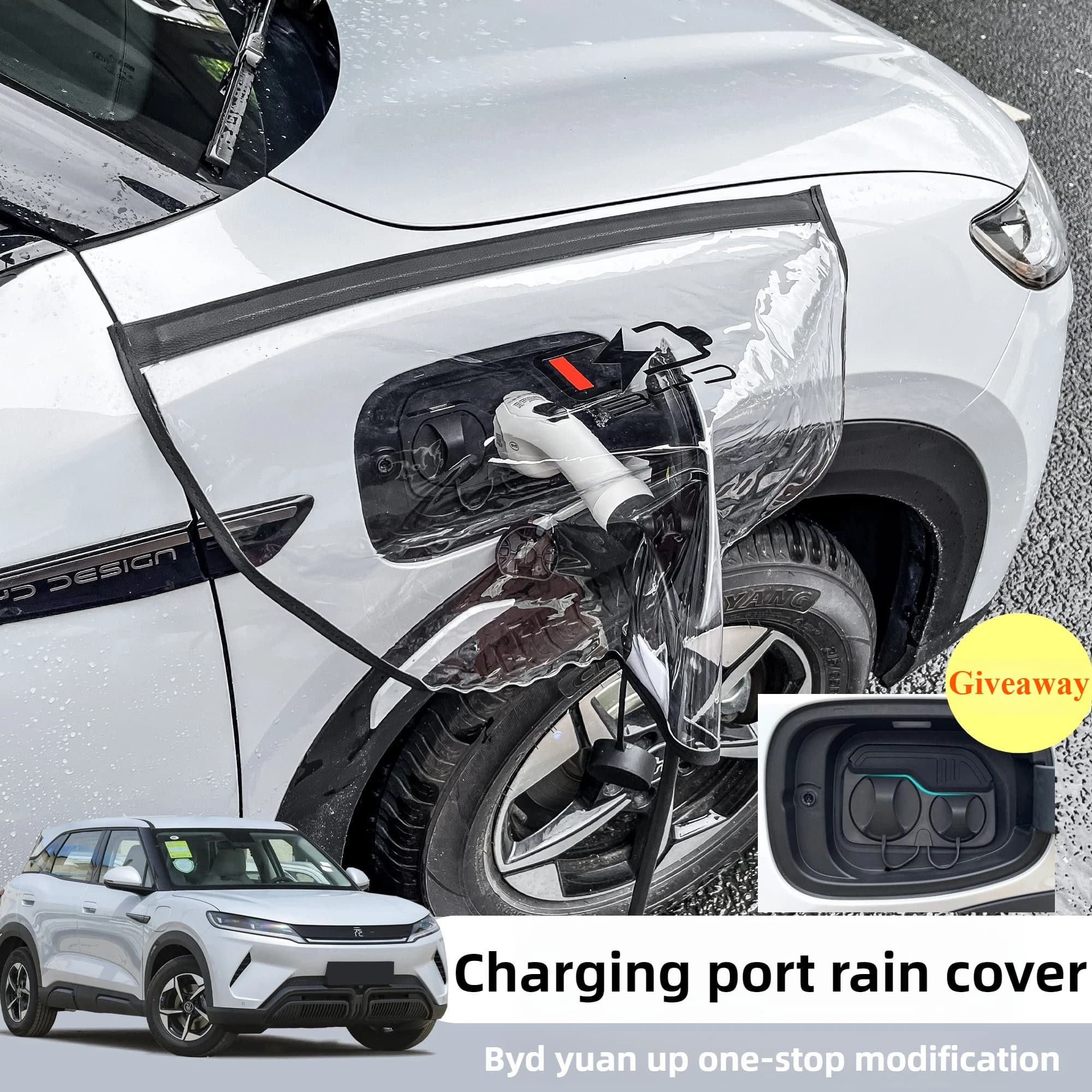 For BYD yuan up Refill Door Dust Cover Sealing Ring Waterproof Sealing Strip Accessories Edit Rain Cover Act 2
