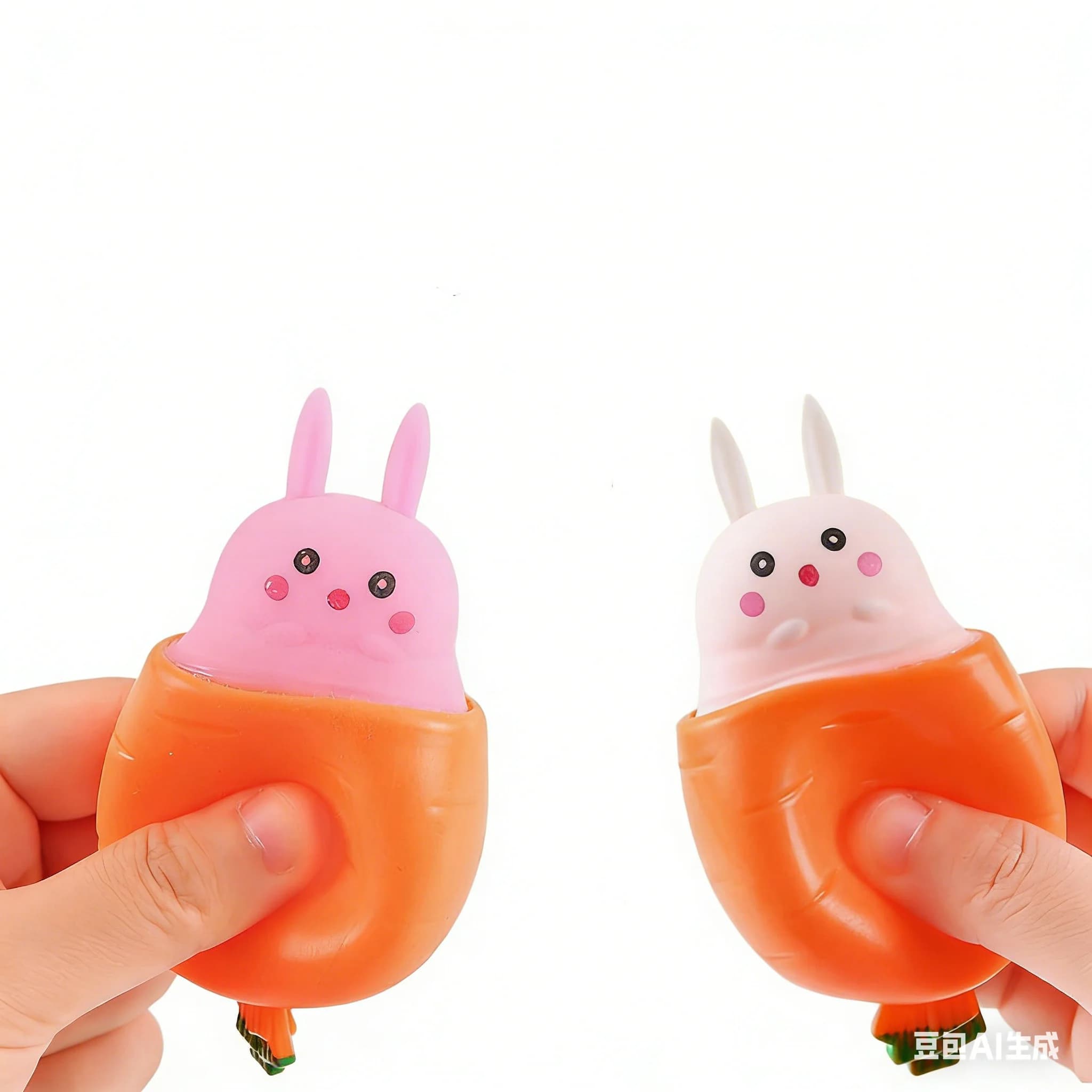 Giocattolo Antistress a Forma di Carota e Coniglio, Giocattolo Sensoriale Portatile Unico per Bambini e Adulti, per Ufficio e Casa