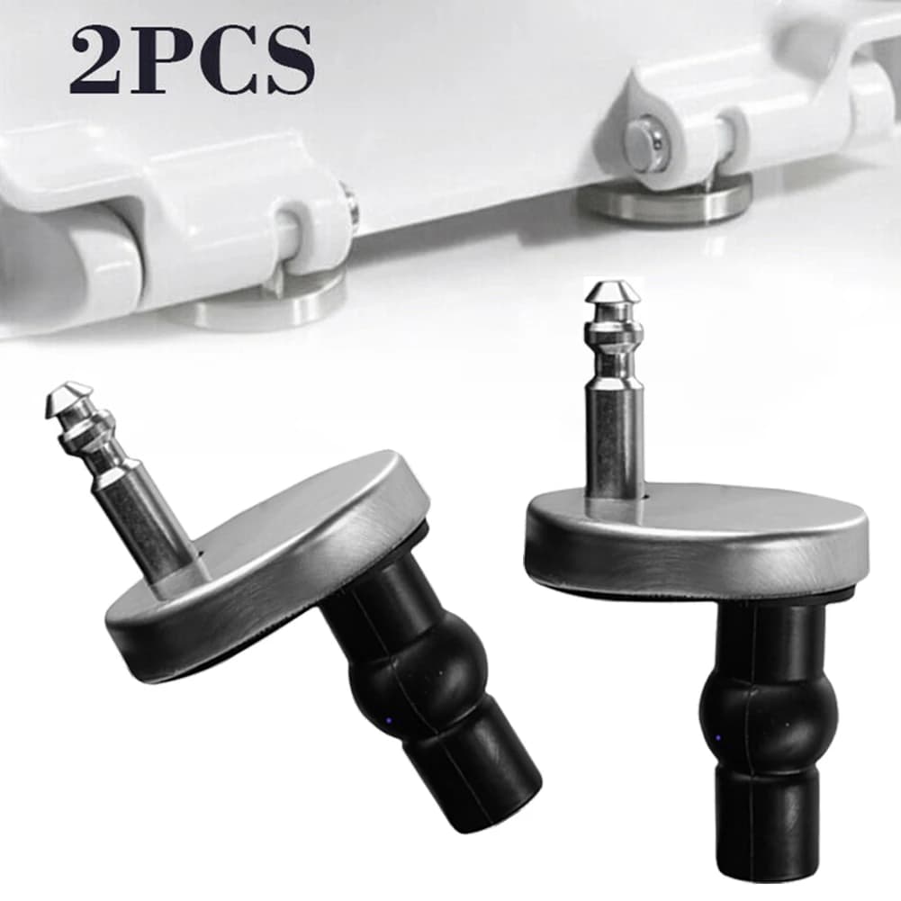 Cerniere per sedili WC da 2 pezzi 45mm Acciaio inossidabile Chiusura superiore Chiusura morbida Rilascio rapido Hardware di ricambio per cerniera fissa per carichi pesanti