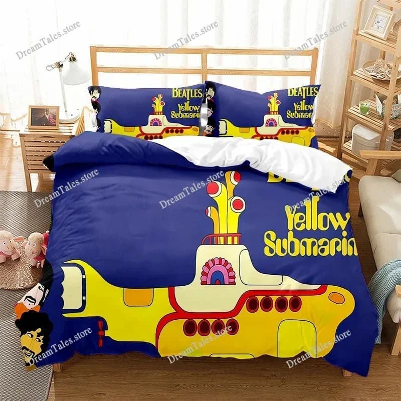 Rock Band The Fab Four Bedding Sets,Rock Band Mop-tops Printed Futon Cover Those Lads From Liverpool Duvet Cover for Teenagers36