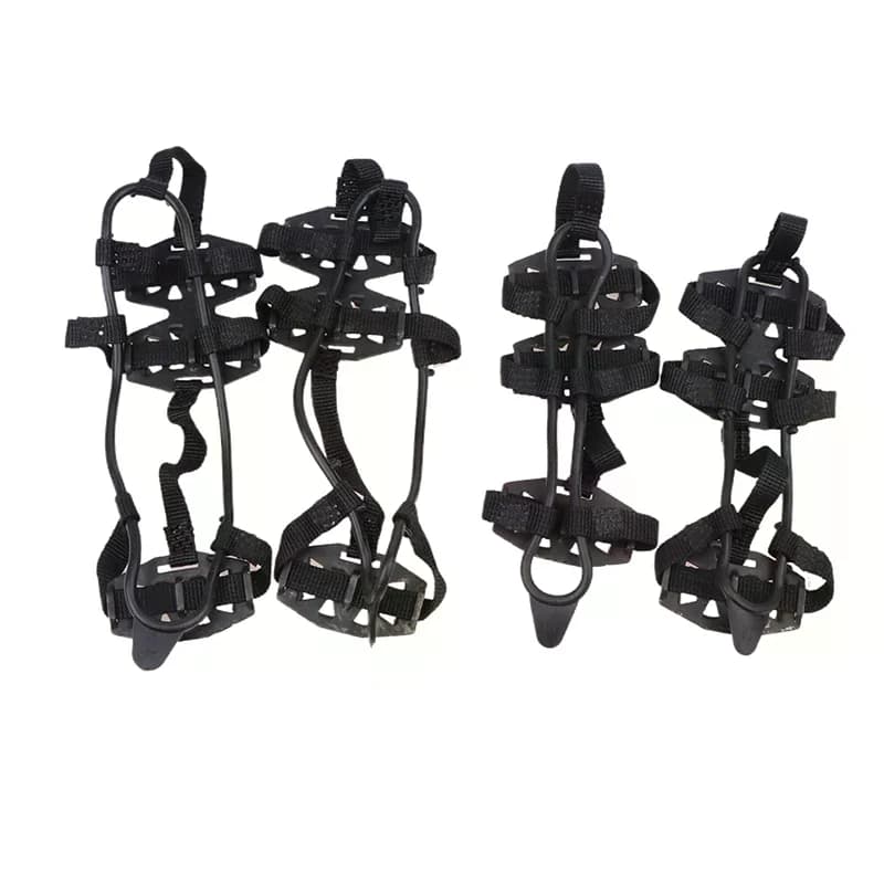 ML Copriscarpe 24 denti Impugnature antiscivolo per ghiaccio Scarpe con pinza Stivale Escursionismo Scarpe da arrampicata su ghiaccio Spikes Catena da arrampicata