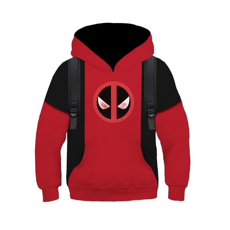 2025 aaa Deadpool Superhero Cosplay Hoodie Pullover Casual Tracksuit Halloween Wolverine Costume Jacket Tops Sweatshirts For Kid