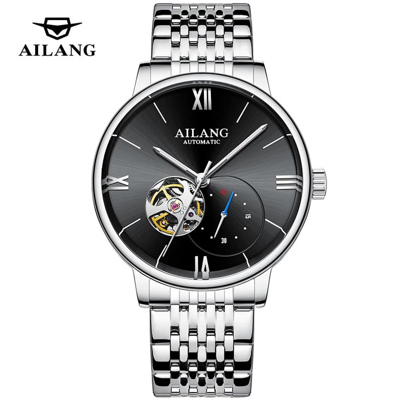 2026 New AILANG Automatic Mechanical Watch Men Clock Fashion Military Watches Men Stainless Steel Waterproof Skeleton Watches