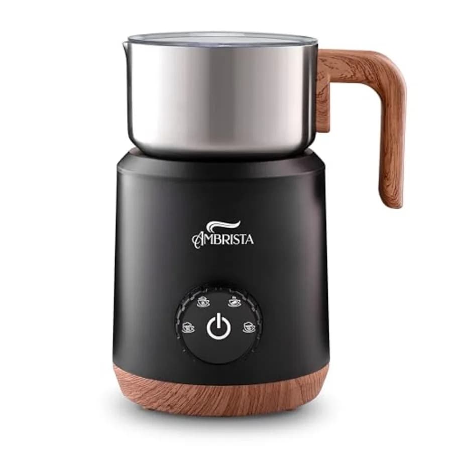 Montalatte Elettrico Tutto in Uno da 16oz in Acciaio Inossidabile per Caffè, Schiumatore Riscaldato per Schiuma Calda e Fredda, Cioccolata Calda, Lavabile in Lavastoviglie
