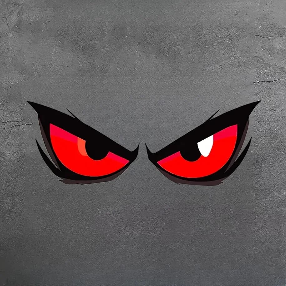 1PC Fierce Red Eyes Sticker Bold Decal for Car Bumpers Windows Laptops Skateboards