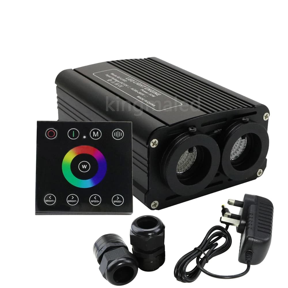 Double Head 32W RGBW LED Fiber Optic Light Engine with Touch Panel Controller for Fiber Optic Starry Sky Ceiling