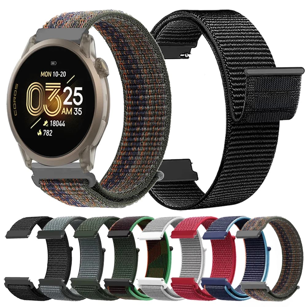 Nylon Breathable Loop Watchband For COROS PACE 4 3 2/PACE Pro 20mm 22mm Sport Strap For COROS APEX 4/APEX 2 Pro 42/46mm Bracelet