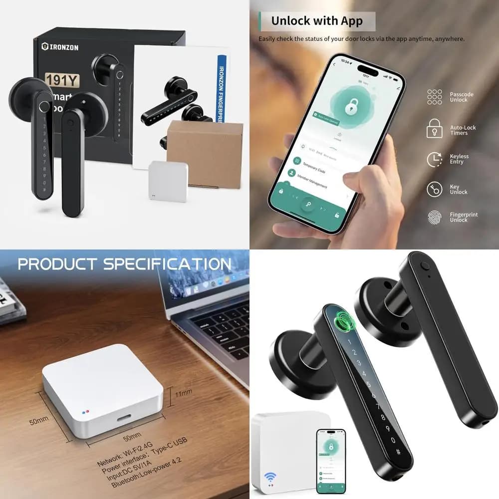 Serratura intelligente per impronte digitali con gateway Mini G2 2.4G per la sicurezza di casa, hotel e uffici
