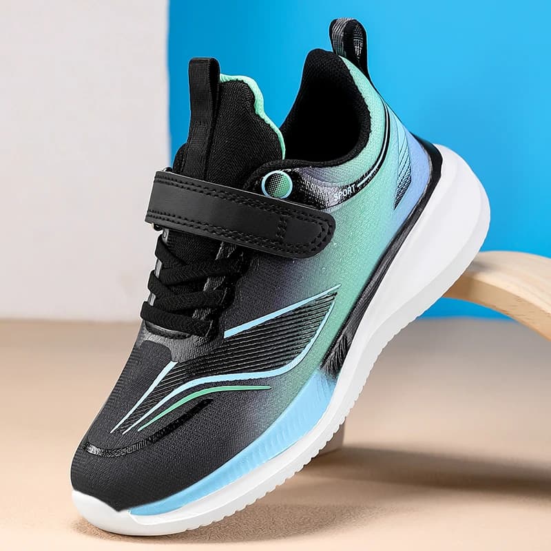 Scarpe da corsa per bambini Scarpe da allenamento sportive traspiranti antiscivolo Scarpe da ginnastica casual da passeggio per ragazzi e ragazze con lacci in rete