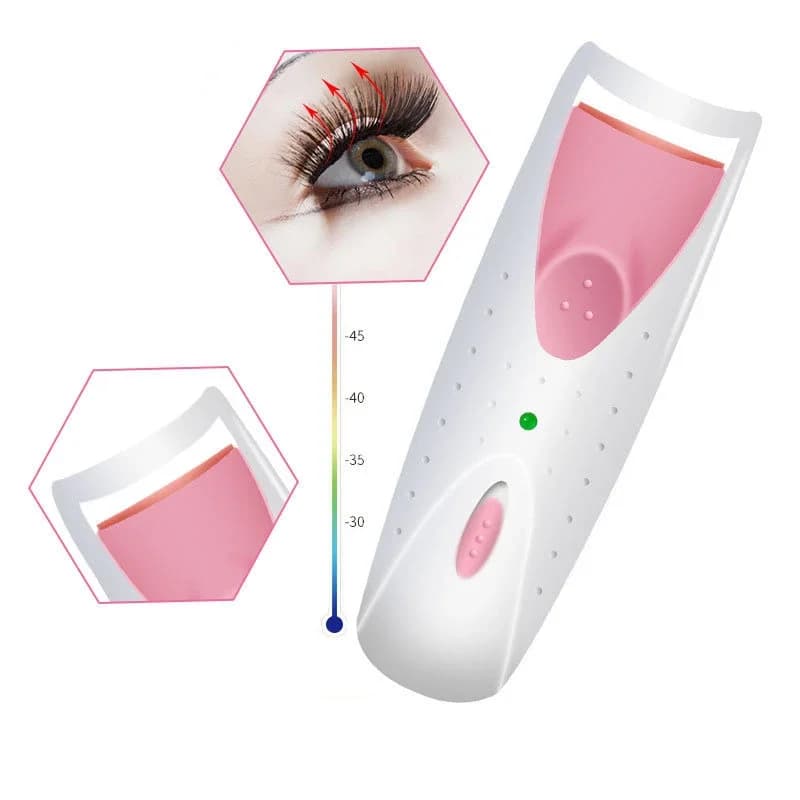 Nuovo Piegaciglia Elettrico Riscaldato per Donne, Effetto Duraturo, Clip Automatica per Ciglia Riscaldate