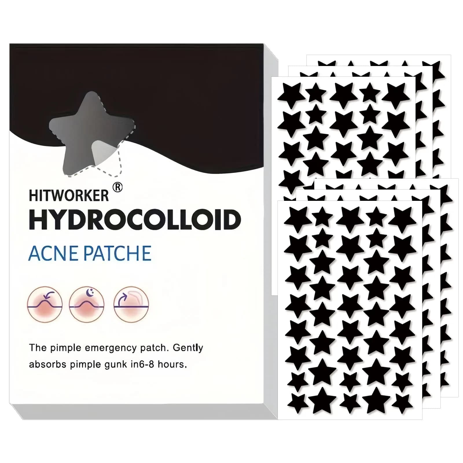 Invisible waterproof hydrocolloidal hub for acne for facial cleaning accessory for essential tool suitable for all skin types