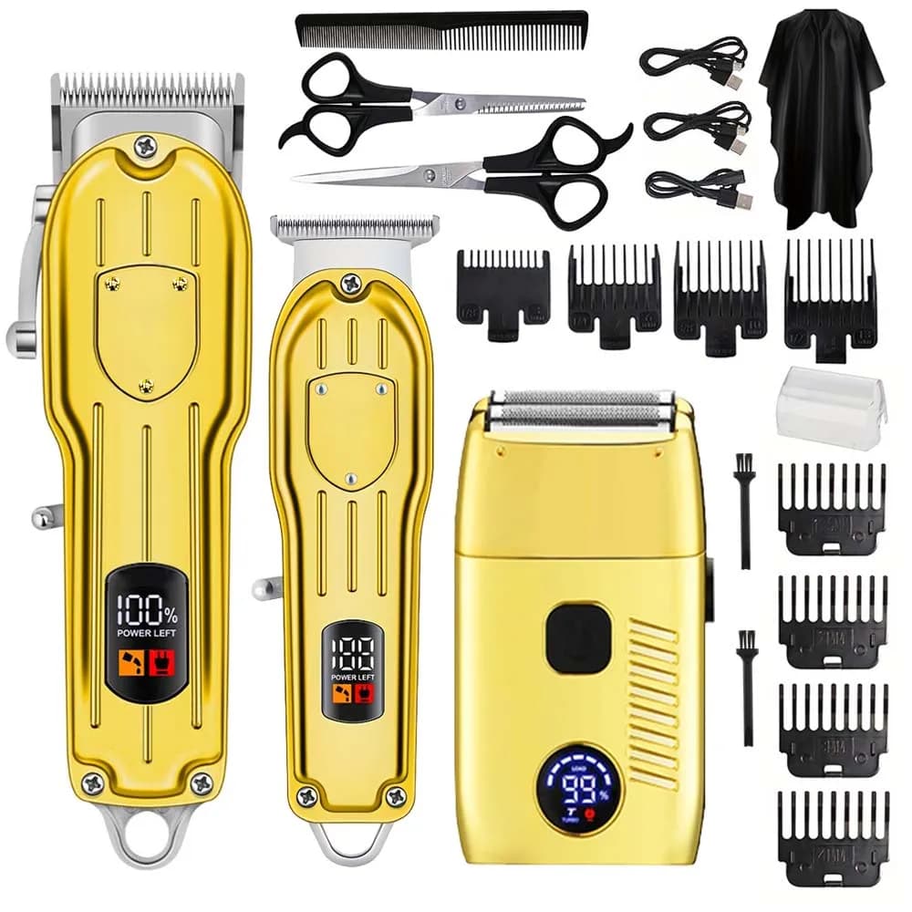 Professional Hair Cutters 3 in 1 Electric Shavers for Men Haircuts and Rechargeable Trimmer USB Barber Kit for Regulabarba