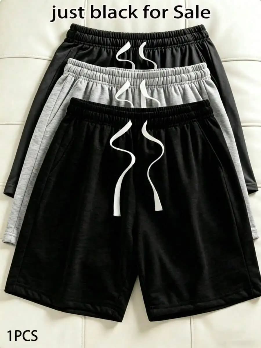 Palasendo Men Coconut Tree & Letter Graphic Drawstring Waist Swim Shorts, Hawaiian, Holiday