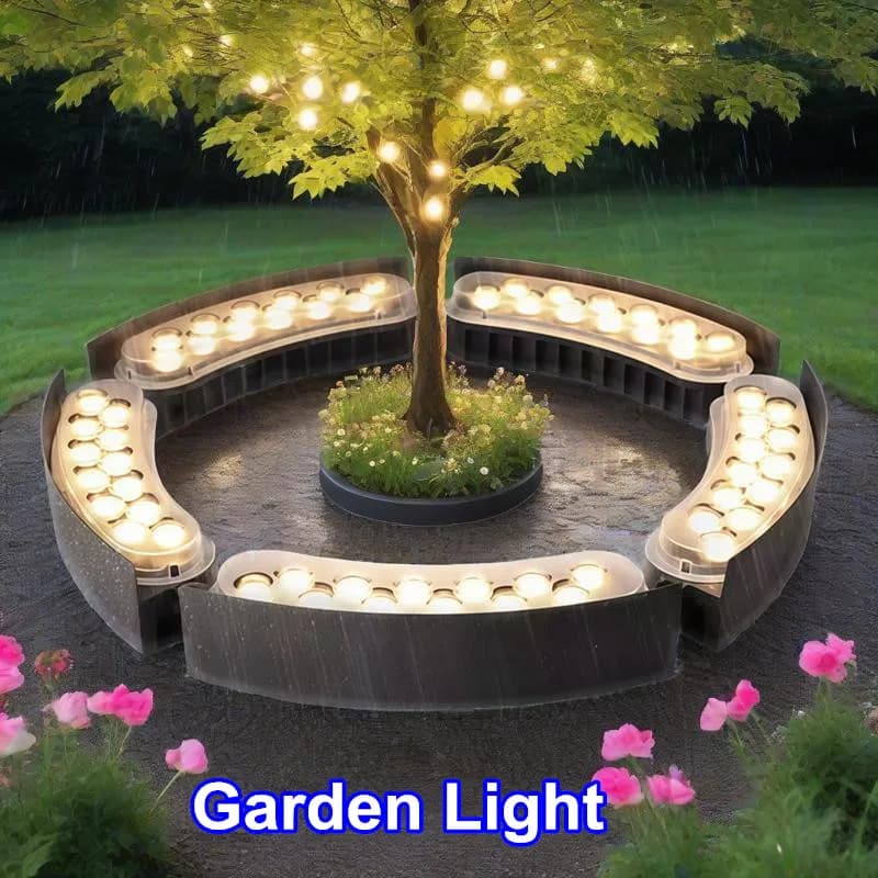 Albero Hugger Luce RGB LED Luci da giardino Decorazione del patio 3/4/5/6 testa Anello di giunzione attorno all'albero Illuminazione Paesaggio Lampada da paesaggio notturno