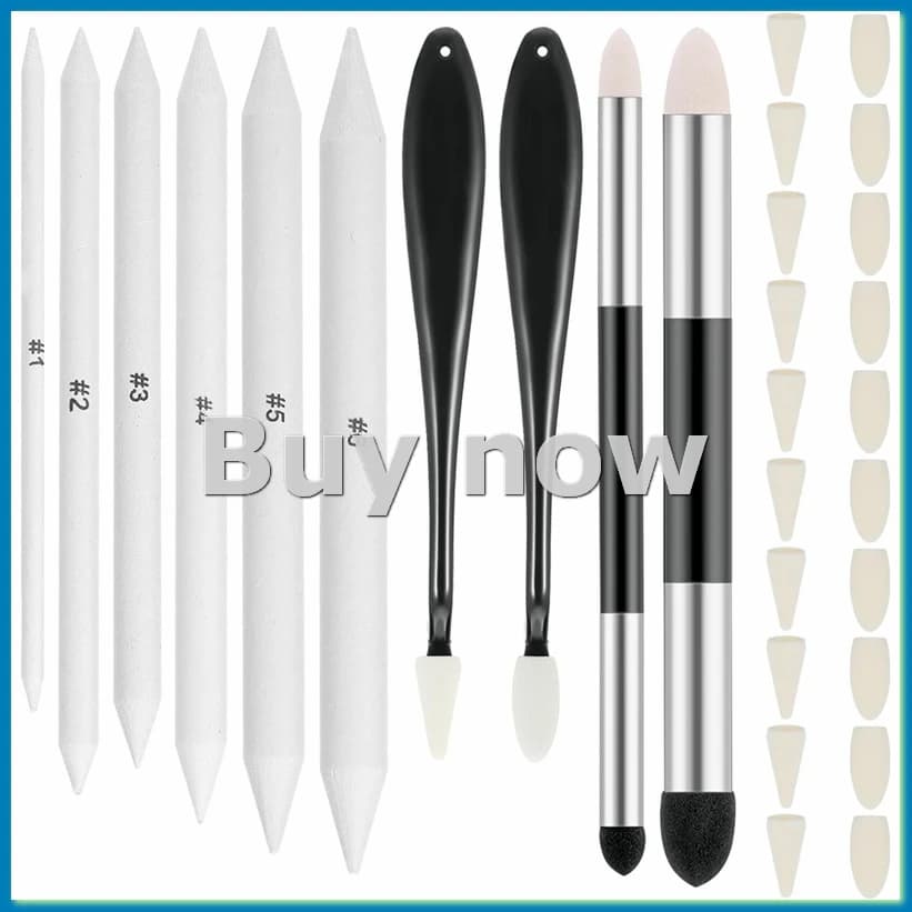 9 Pcs Blending Stumps for Drawing, Blendings Sticks Drawing Art Blenders for Student Artist Charcoal Sketch-ABHG