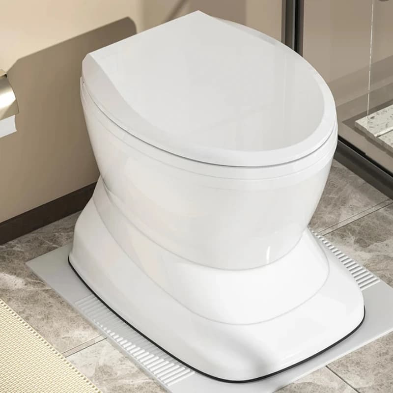 Sedia da toilette da bagno a doppio scopo con schienale Sedile interno mobile Ideale per donne incinte disabili anziane