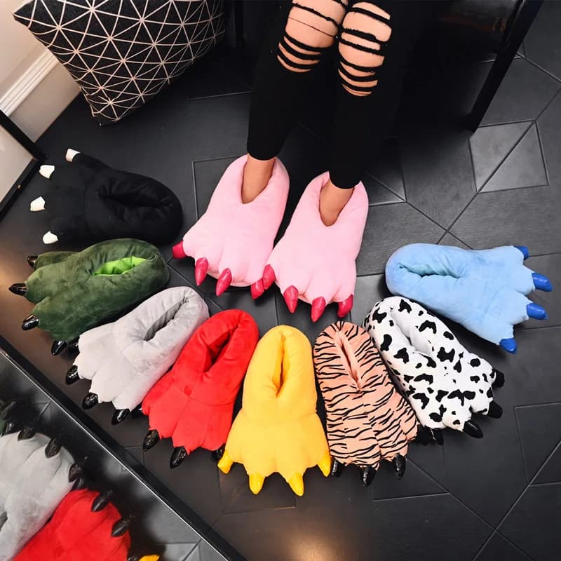 Pantofole con artigli di animali per bambini Ragazzo da 5 a 6 7 8 9 10 11 12 13 14 15 16 anni Pantofole per bambine per adolescenti Scarpe invernali firmate