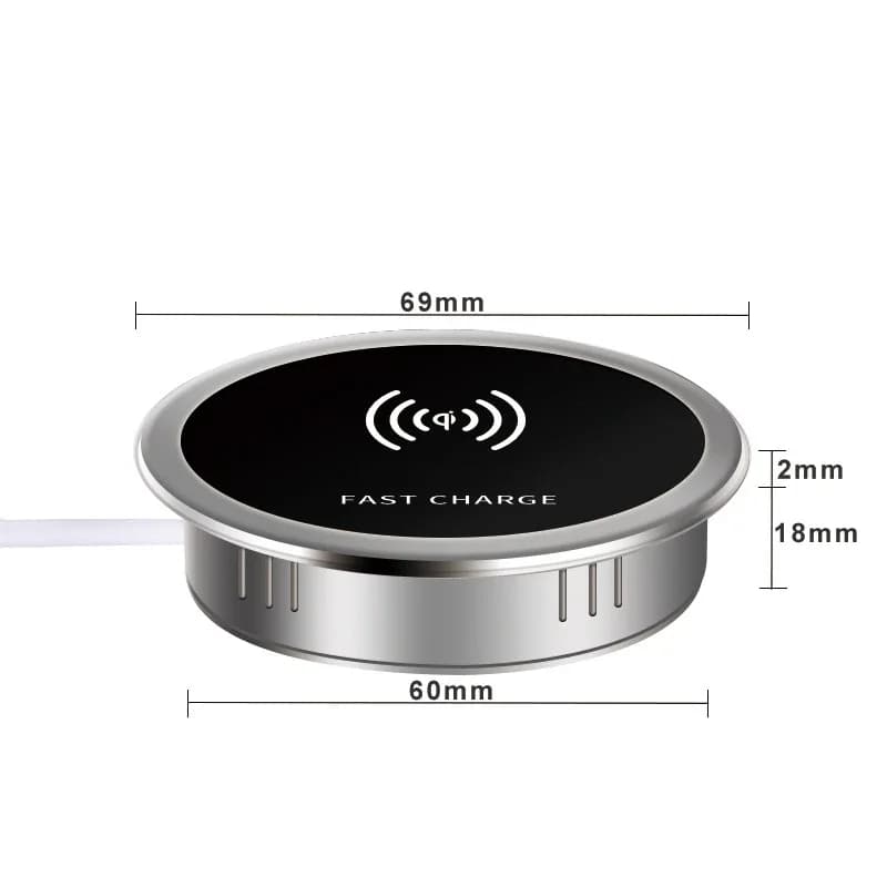 Integrated Qi Wireless Charger - Built-in Quick Charger for iPhone 11 13 AirPods Xiaomi Cellulari