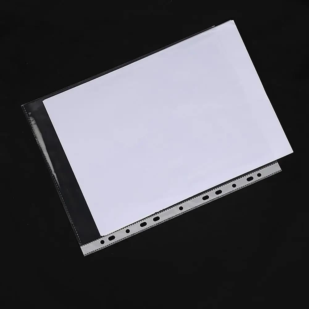 Wear-resistant Document Organizer 100 Pcs A4 Document Folders Transparent Waterproof File Organizers Plastic Paper for Office