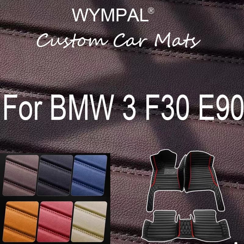 Luxury Car Car Mats for BMW 3 F30 E90 330i 335i 320i Five Doors 2008 2009 2010 2011 2012 Foot Reliefs Carpet Cover Interior Mats