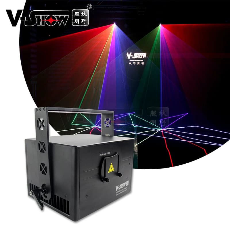 VSHOW L0303 Mini Stage 3W RGB proiettore di luce di animazione raggio laser esterno per il concerto del Night Club del partito