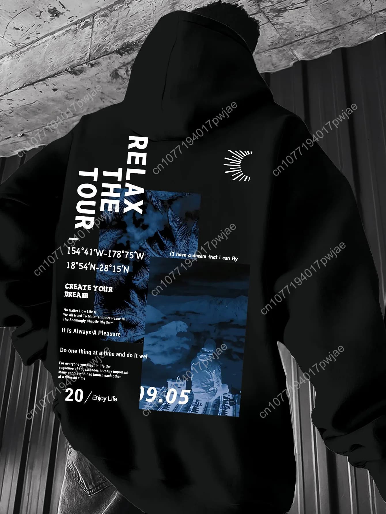 Relax The Tour Print, Fashionable hoodie with fashionable print for men Casual sports shirt with hood Top versatile men's clothing for F