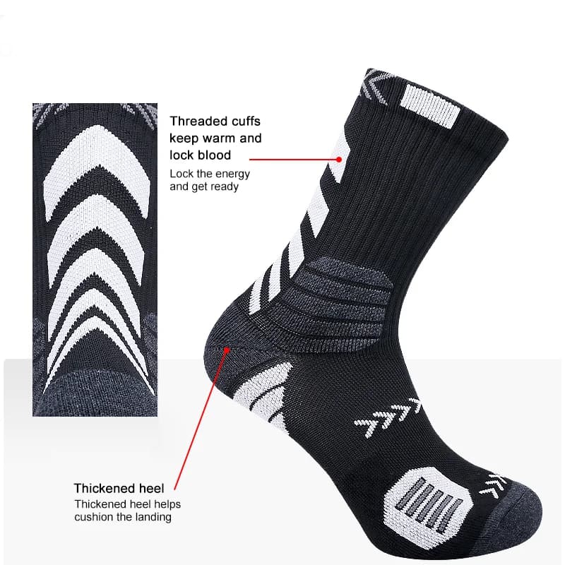 3 Pairs Sports Compression Socks Breathable Mesh Running Cycling Basketball Athletic Sweat Wicking Crew Socks