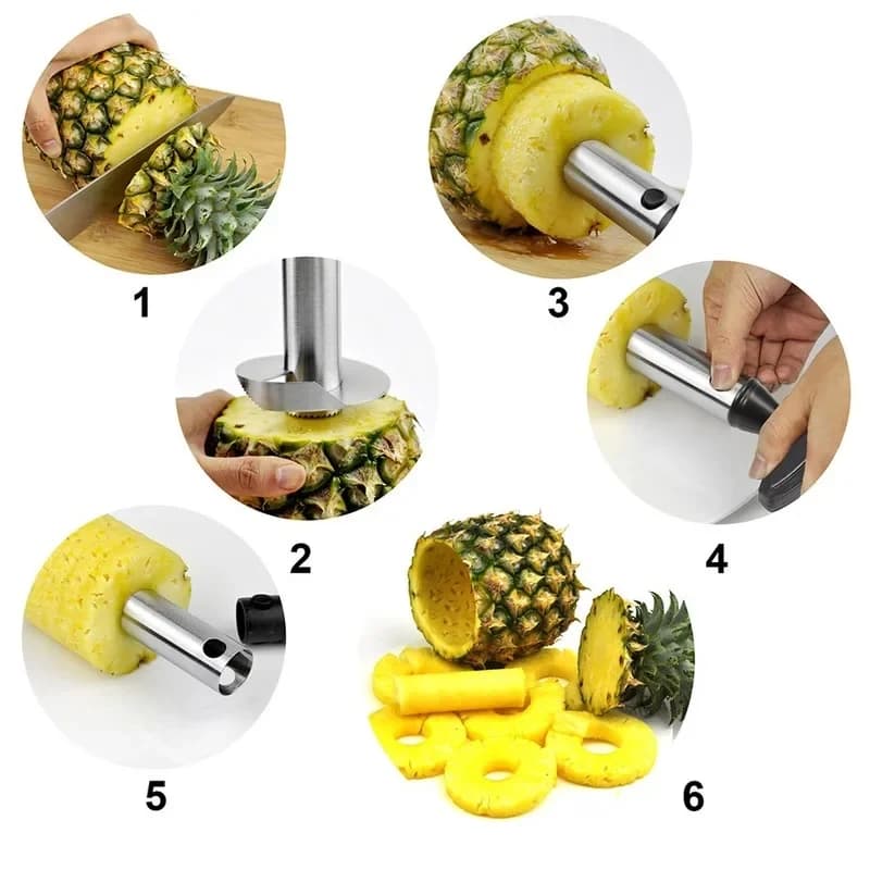 Affettatore e Pelapatate per Ananas in Acciaio Inossidabile - Utensili da Cucina per Frutta e Accessori da Cucina