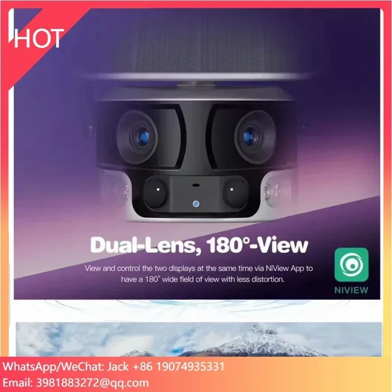 Telecamera IP Bullet Panoramica Professionale 4K 8MP 4G con Batteria Solare e Supporto per Scheda SIM