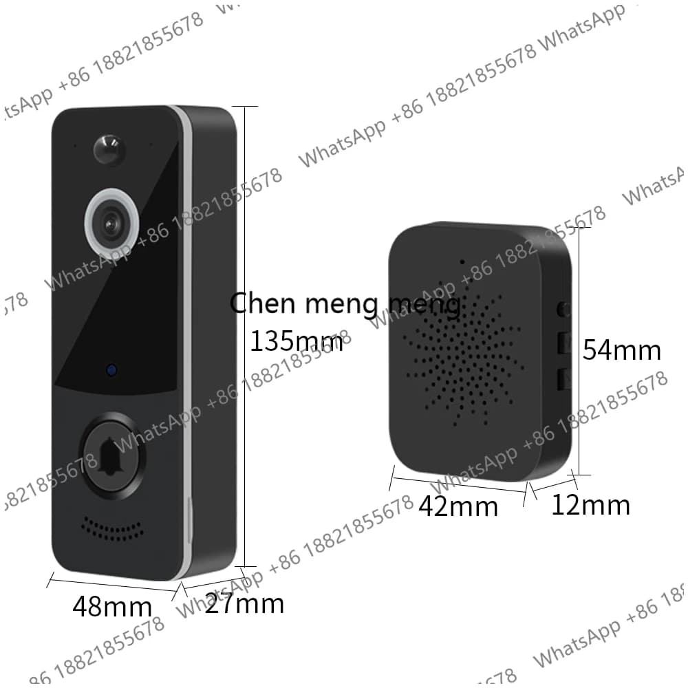 Campanello Video WiFi 1080P con App TTLOCK, Campanello Intelligente per Casa, Telecamera di Sicurezza Wireless, Rilevamento di Movimento PIR