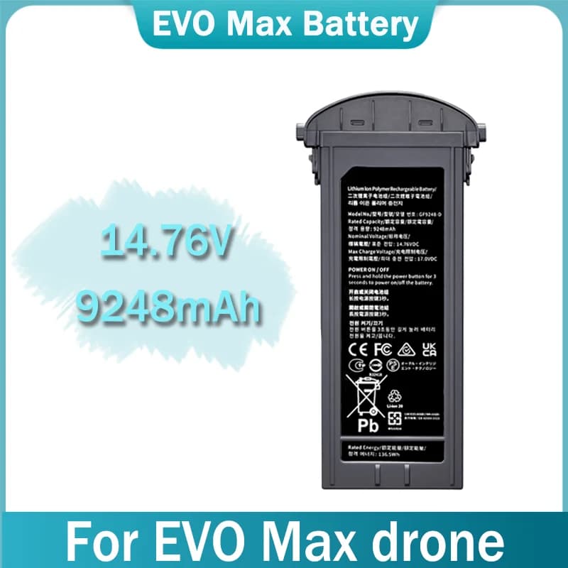 For EVO Max 4T/4N Series Universal Battery with 14.76V 9248mAh Ultra Long Endurance Suitable For EVO Max Drone Battery