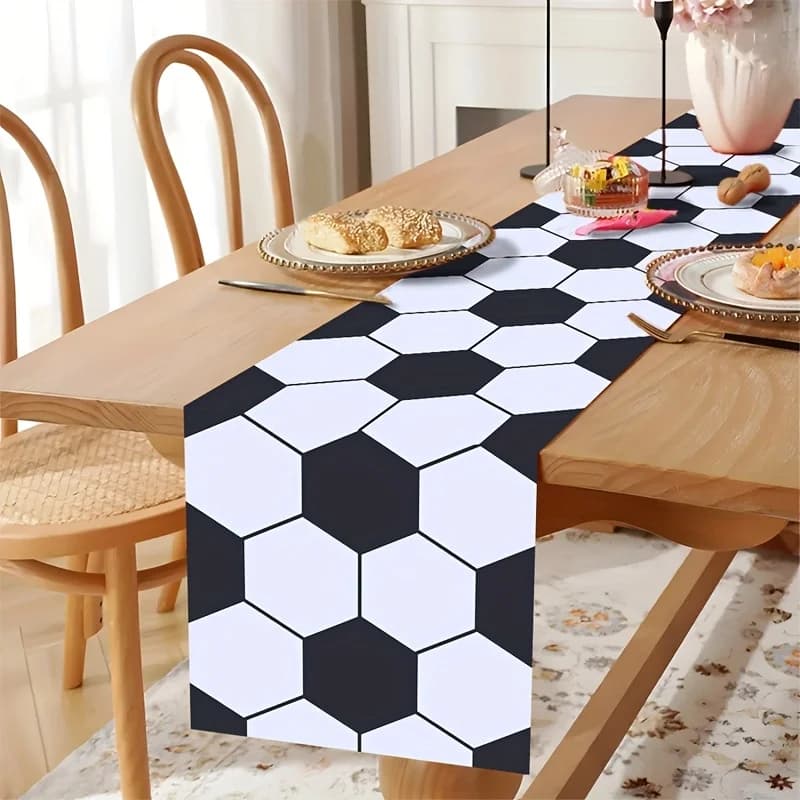 Bandierine Decorative a Tema Calcio, Decorazioni da Tavolo per Feste a Tema Calcio, Decorazioni per Feste a Tema Sportivo