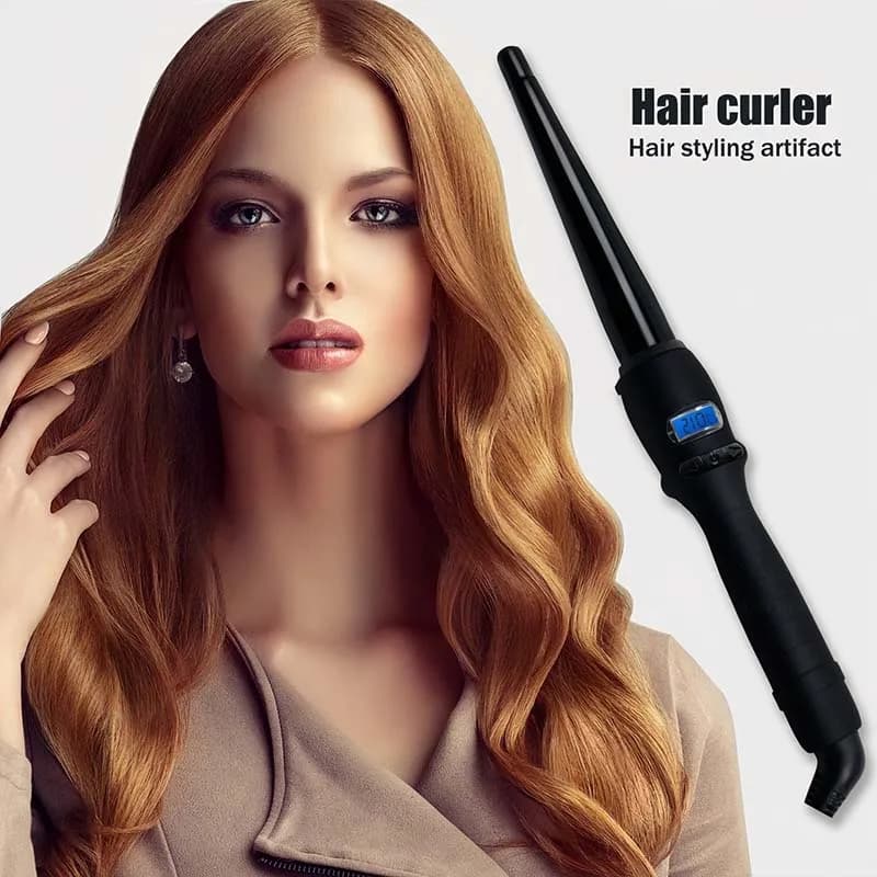 Wholesale Infrared Hair Curling Iron LCD Display Single Tube Electric Hair Curler Ceramic Glaze Coating Hair Curler Wand
