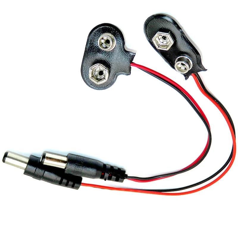 5/10PC Experimental 9V Shielded Power Cable Battery 9V Male Clip Line Battery Adapter For Arduino One R3 FAI DA TE Martinetti Connector