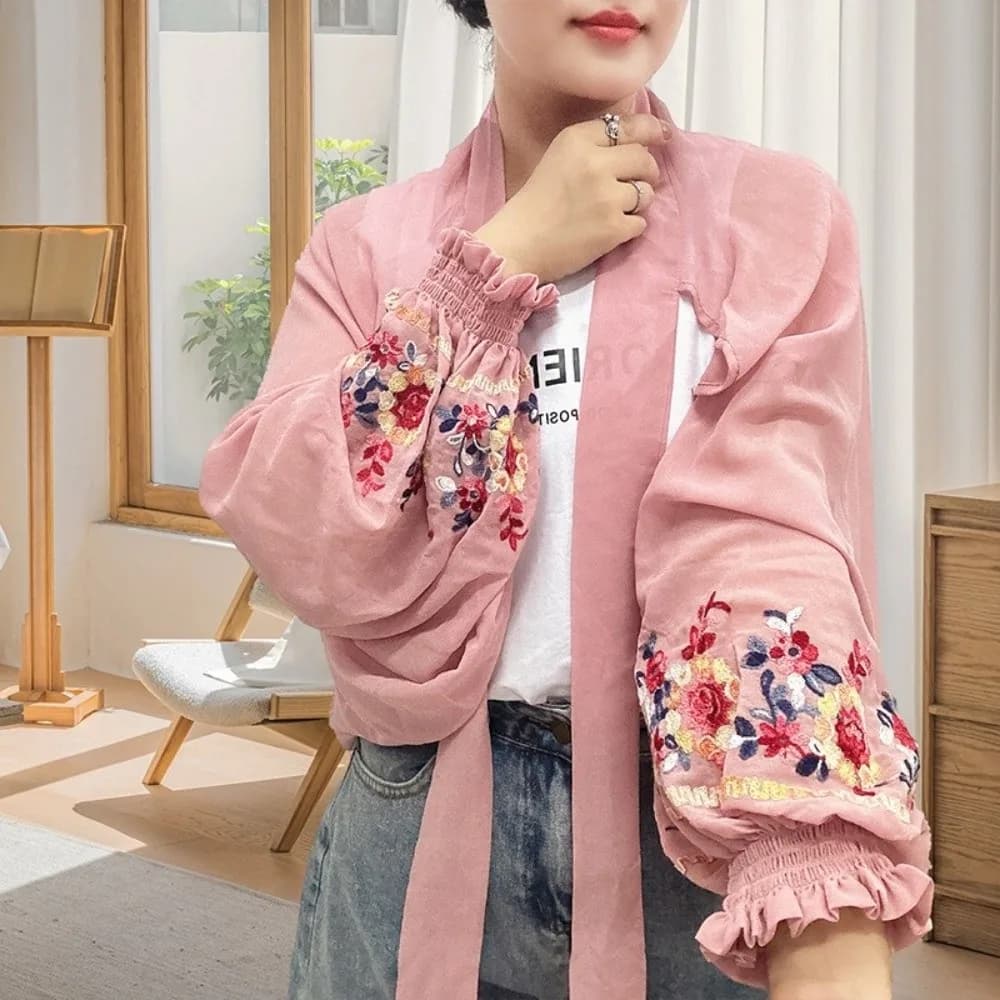 Fashion Breathable Flower Shawl Long Polyester Sunscreen Scarf Chiffon Thin Seaside Vacation Cloak Women
