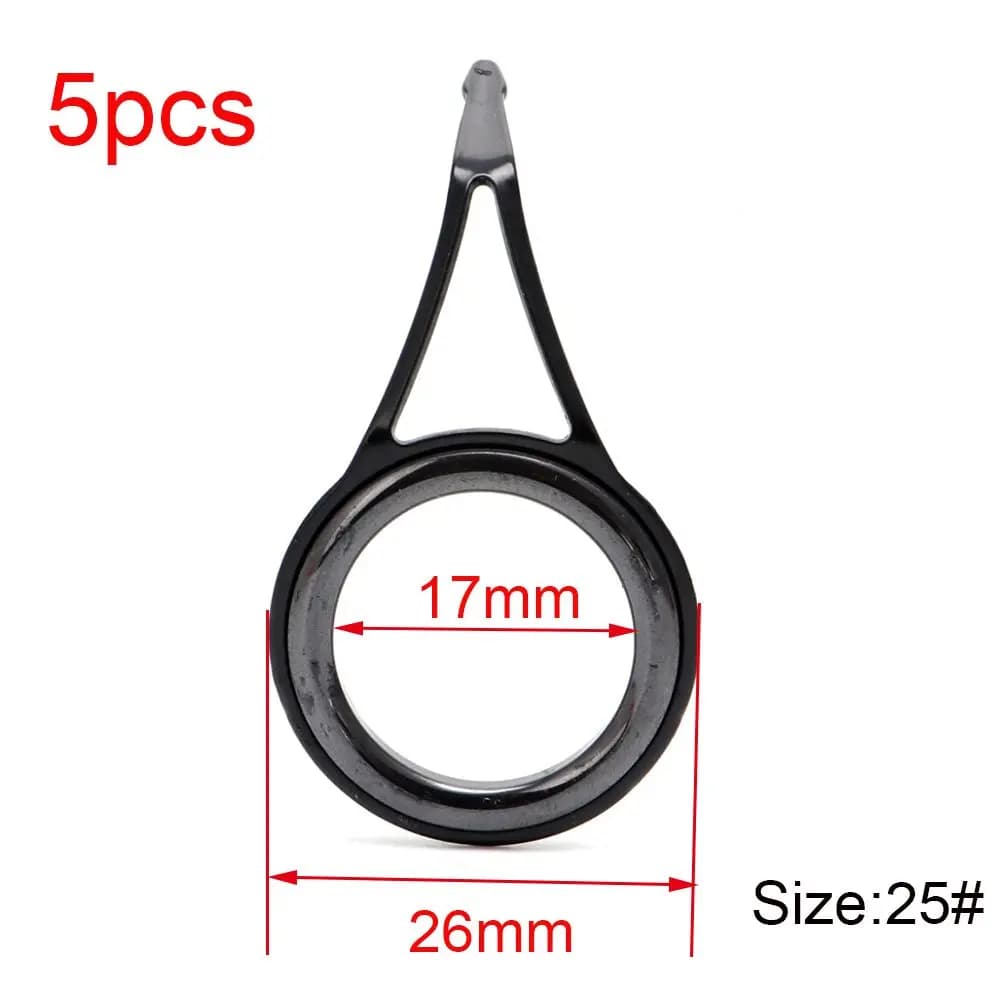 Kit di riparazione per canne da pesca in acciaio inossidabile con anelli in ceramica ovali da 3mm-23mm di diametro interno, accessori per scatole da pesca