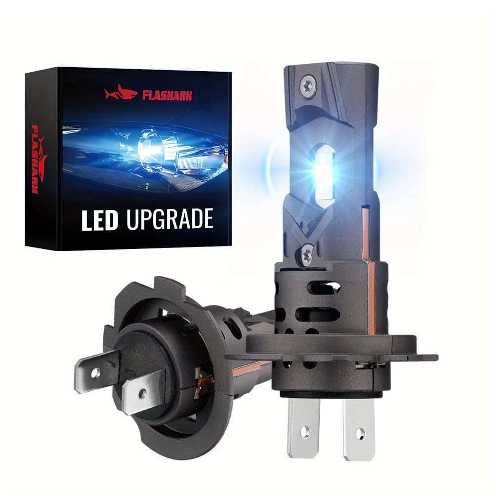 S2 H7 60W 6500K 24000LMBianco IP67 Lampadine per fari a LED 2 pezzi