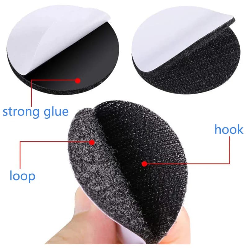5-30 paia forte autoadesivo gancio ad anello nastro di fissaggio 60mm nylon adesivo magico disco gancio adesivo gancio rotondo anello con colla