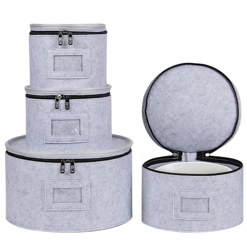 1Pc felt storage bag kitchen glass cup holder spoon soup case for dishes support in fabric kitchen accessories organizer for shelf