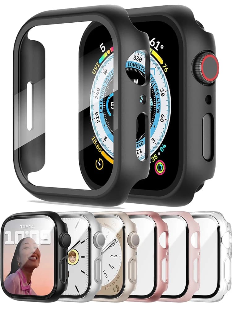 Case for Apple watch Screen protection 45mm 41mm 44mm 40mm 42mm 38mm Tempered glass Duro PC IWatch bumper series 9 8 7 5 4 SE