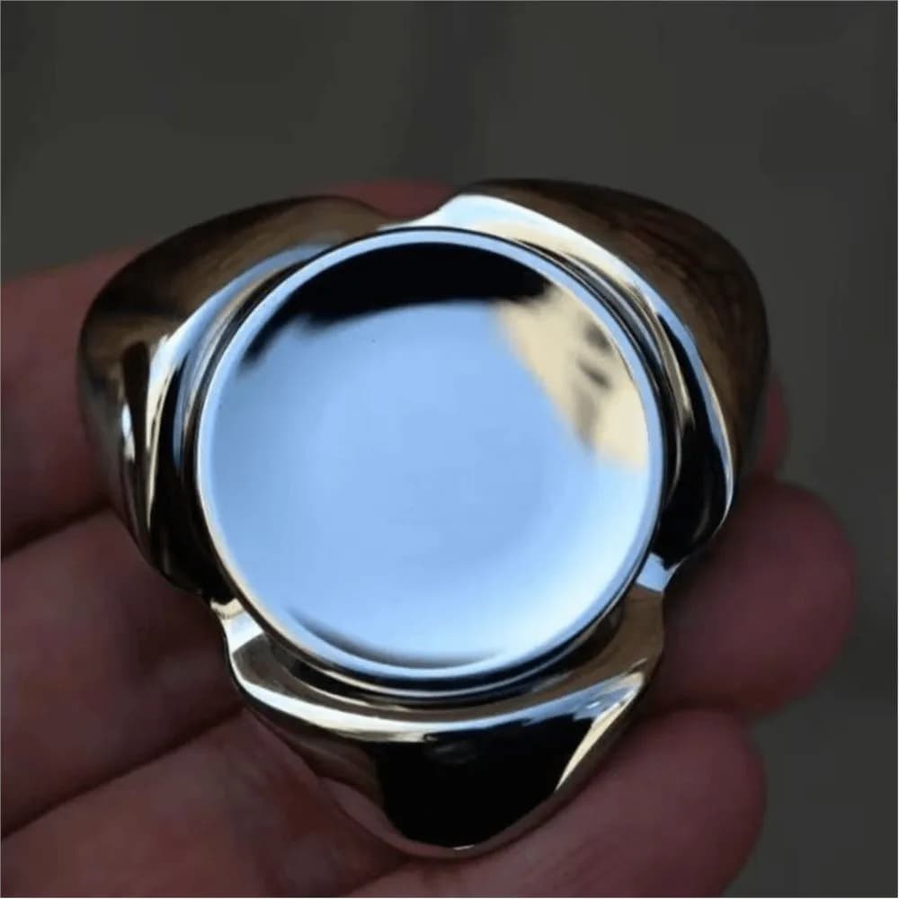 TMAX EDC Aringa a tre pale Fidget Spinner Manipolazione Sensazione Giroscopio Acciaio inossidabile Lucido Fidget Spinner Fidget Toys Metallo